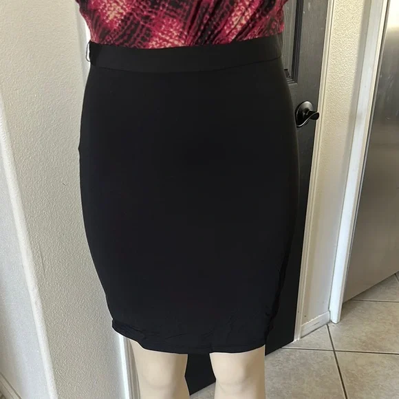 Bebe One-Shoulder Red and Black Dress - Picture 3 of 7